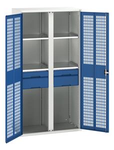 Verso Cupboard 1050x550x2000H Partition + 4 Shelf + 4 Drawer Bott Verso Ventilated door Tool Cupboards Cupboard with shelves 21/16926777.11 Verso 1050x550x2000H Cupd MD P 4S 4D.jpg